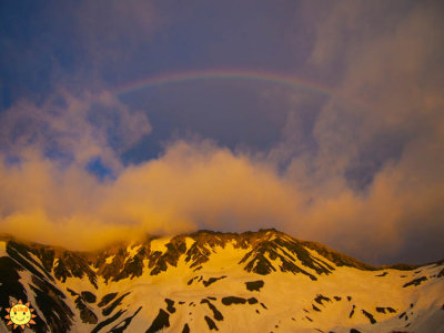 A rainbow on the Mt.Tateyama