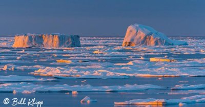 Sunset Icebergs,  Davis Straits