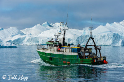 Fishing Boat & Icebergs, Ilulissat Disko Bay  1