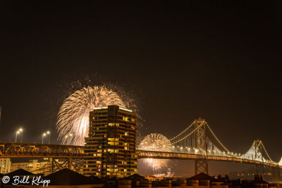 Fireworks over the San Francisco Bay Bridge  1