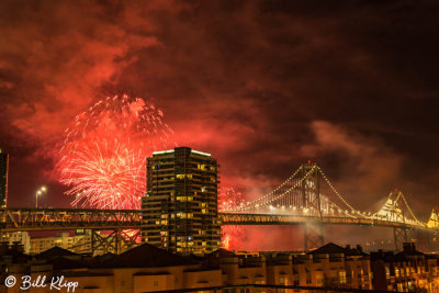 Fireworks over the San Francisco Bay Bridge  4