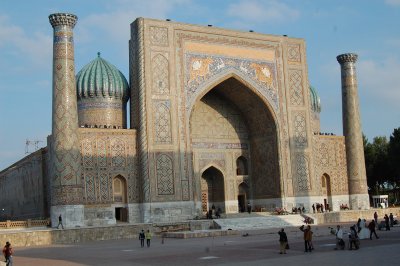 Sher-Dor Madrassah on Registan square in Samarkand