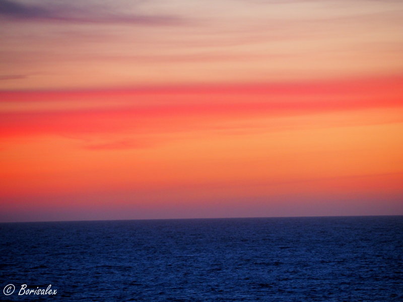 Sunset sky over the Atlantic 
