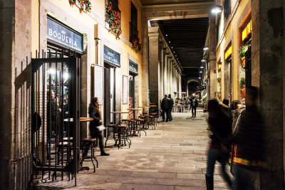 La Boqueria at night