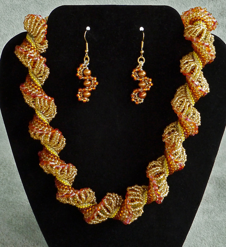 Dutch Spiral & WhirliGig Earrings - Golden Sunset Delight Set