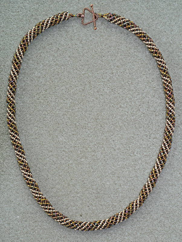 Russian Spiral - Fall Colors with Silver Stripes (sold)