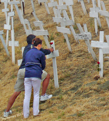 Placing a Memorial Rose