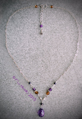 Sterling Crystal & Gemstone Necklace (sold)