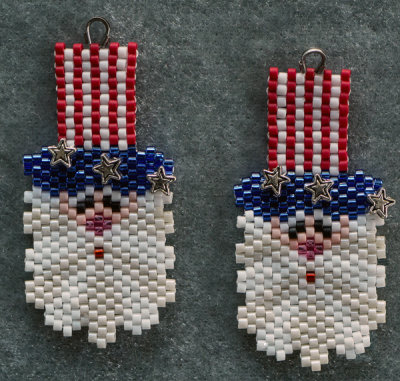 Uncle Sam 4th of July earrings