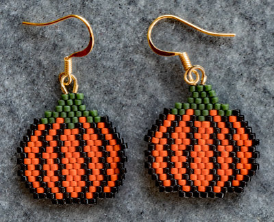 Fall Pumpkin Earrings (Sold)