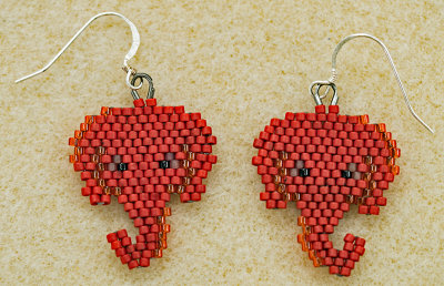 Elephant, Republican earrings - Sold