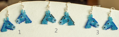 Election bead earrings donkey trio.jpg