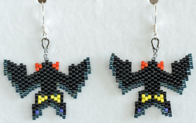 Halloween Bat Earrings 