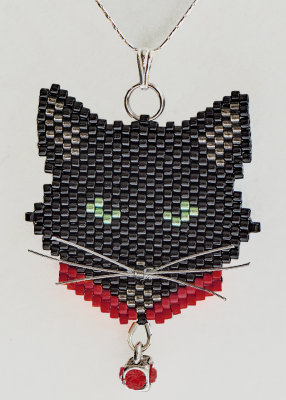 Cat with Red Collar - Sold