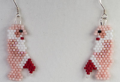 Naked Santa Earrings - Sold