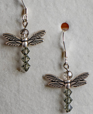 Crystal Dragonfly Earrings - Swarovski