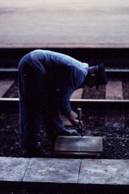 Railway track worker