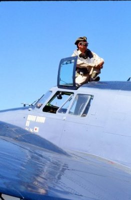 Vintage aviator person