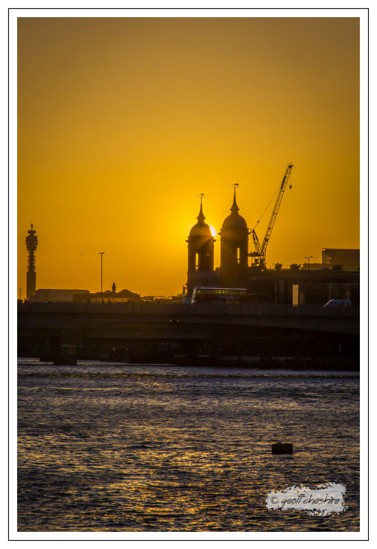 Sunset over London