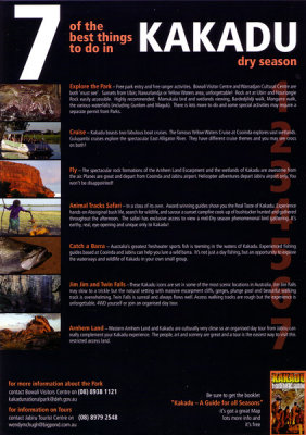 7 of the best things to do in Kakadu brochure