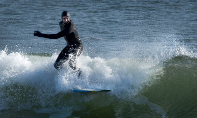 January Surfer Lawrencetown Beach N.S.
