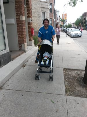 Father's Day trip to the coffee shop. (Go Honduras!)