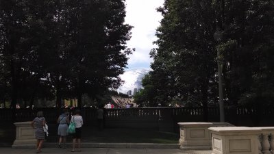 The bean through the trees...