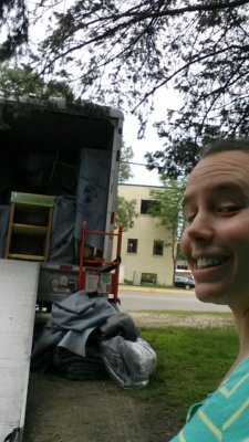 We made it to MN! Emily oversees the unpacking effort