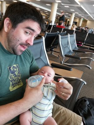 First flight! Heading to sunny FLA.