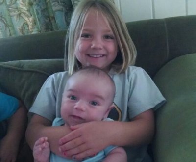 Kristina and Jack just hanging around.