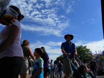 Jack's view of the fair from the stroller