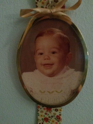 A baby pic of Emily...note the straight hair at this age. Perhaps curls are in Jack's future!