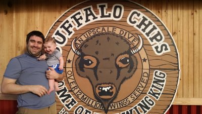 The guy loves Buffalo Chips!