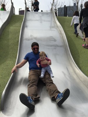 Hitting up the playground in Grant Park