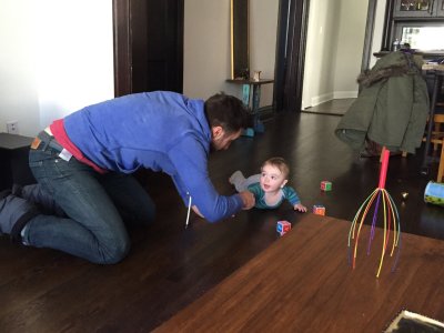 Jack and Shane working hard at playing