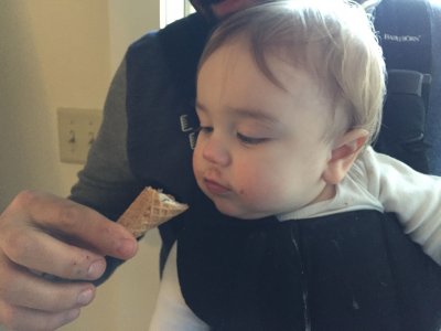 First taste of ice cream!