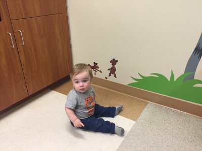 Jack gets his 1-year check up at the doctor.