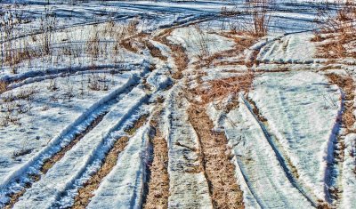 ruts in the snow