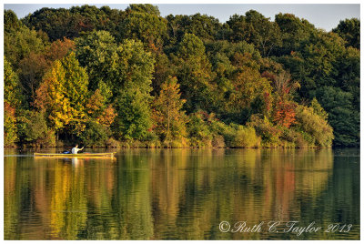 Autumn Kayaking on Lake Luxembourg, Core Creek Park