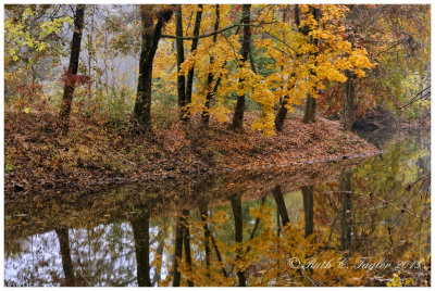 Misty Autumn Reflections at Lake Lenape, Perkasie