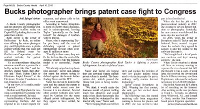 Articles about my fight on Ridiculous Invalid Patent