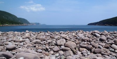 Barachois with cobblestones