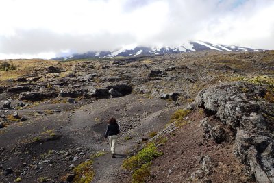 Strolling on lava fields