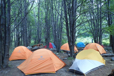 Busy campsite