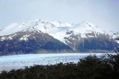 Mountains and glacier