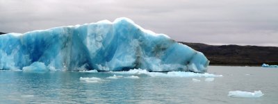 Blue ice floe