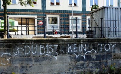 Message on the quay of the Spree