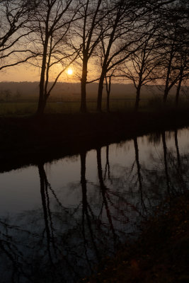 Canal at sunset