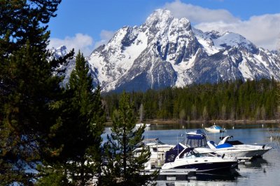 Grand Teton view from Colter Bay, Lake Jackson