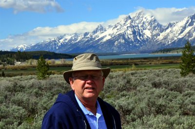 The photographer and Grand Teton Mountain